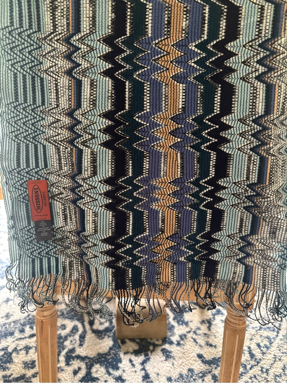 Vintage Missoni Blue & Teal Scarf